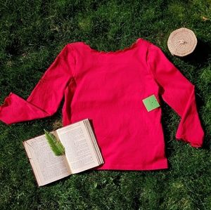 Kate Spade Broome Street Scallop Knit Top